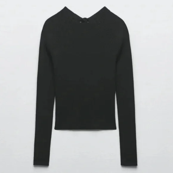 NWT Zara Cut Out Open Back Top Size L - Picture 8 of 12